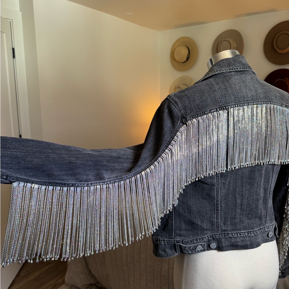 Levi’s Rhinestone Fringe Jacket - Picture 2 of 4